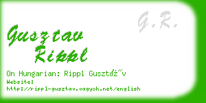 gusztav rippl business card